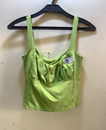 FaithVintage Grünes Rüschen-Top