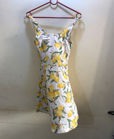 FaithVintage Zitronen Druck Kleid