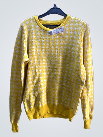 HOLLY & WHYTE BY LINDEX Gelb und Weiß Gemusterter Pullover