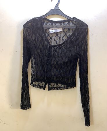 FaithVintage Schwarzer Spitzen-Cardi