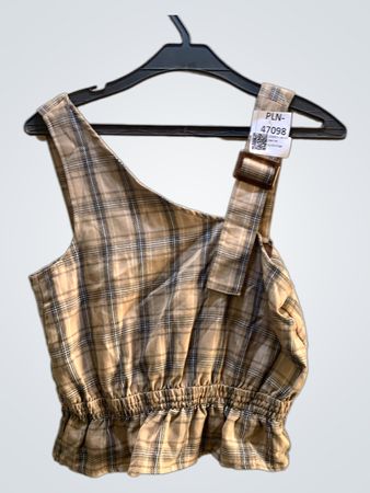 FaithVintage Karo Rüschenshirt