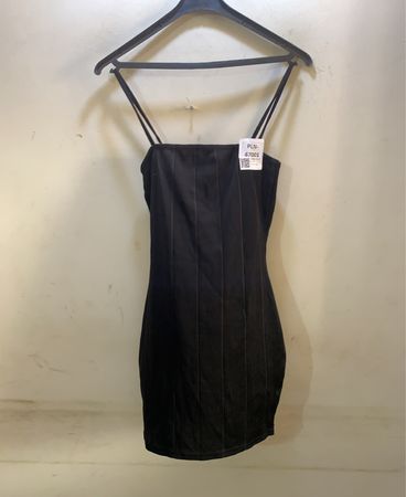 FaithVintage Schwarzes Spaghetti-Trägerkleid