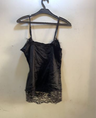 Stradivarius Schwarzes Spitzen-Trim Cami Top