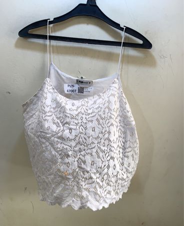 FB Schwester Weiß Spitze Cami Top