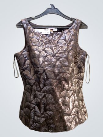 Phase Eight Metallic Brokat ärmelloses Top