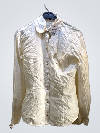 FaithVintage Weißes Button-Up Hemd