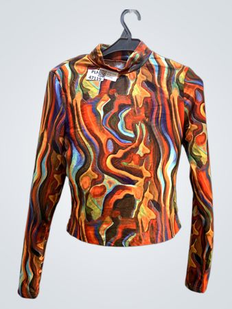 FaithVintage Langarm-Mockneck-Top