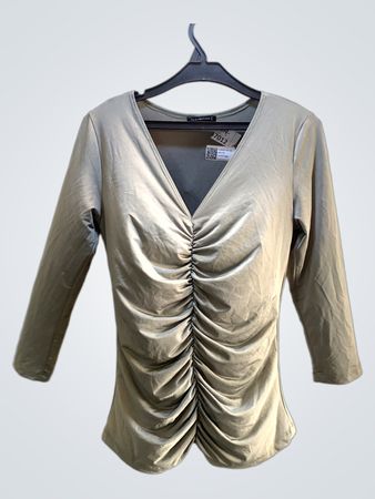 FAIRWEATHER Raffung V-Ausschnitt Langarmtop