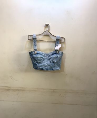 FaithVintage Denim Bustier Top