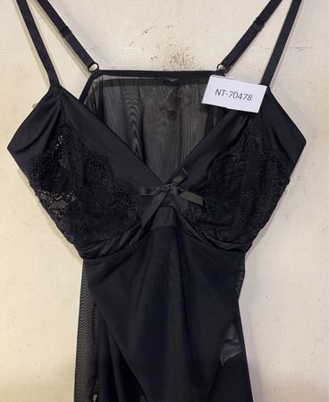 Schwarzes Spitzen-Chemise