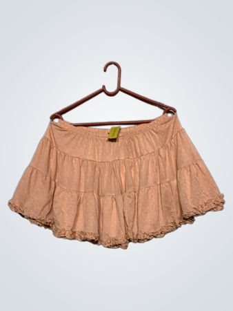 Nopa Pink gestufter Rüschensrock mit weißen Polka-Dots