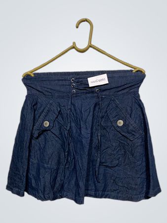 Jeansrock mit Schnürdetail