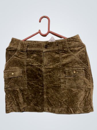 HUOOM Brauner Samt Minirock