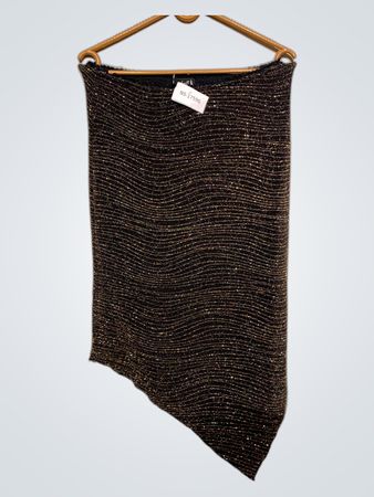 Charbell Paris Schwarzer Glitzernder Asymmetrischer Rock