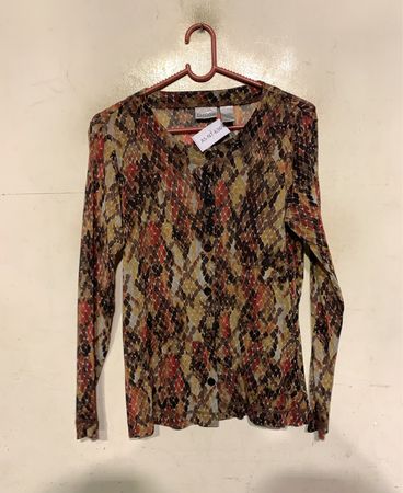 Chico's Schlangenlederdruck Cardigan