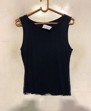 Pontori Ärmelloses Schwarzes Strickoberteil