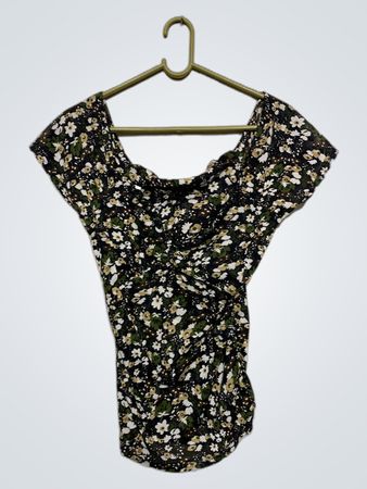 Floral Print Ruched Top
