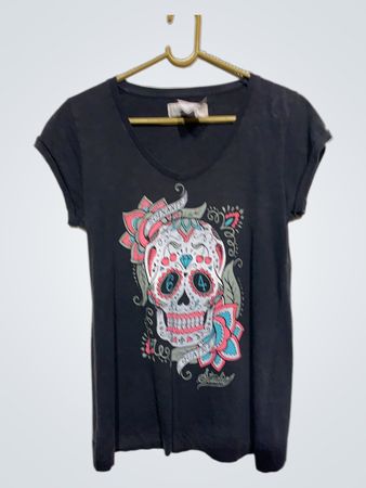 Studio 64 Sugar Skull Grafik T-Shirt