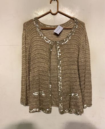 ZIGZAG Damen Strickjacke mit Pailletten