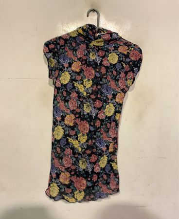 Blumenmuster Transparenter Oberteil