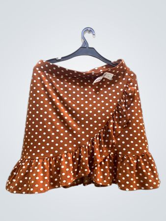 Braune Polka-Dot-Bluse