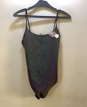 FaithVintage Schwarzer Spaghetti-Träger Bodysuit