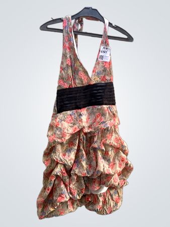 FaithVintage Blumenmuster Rüschenträgerkleid