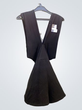 FaithVintage Schwarzer Tiefer V-Ausschnitt Body