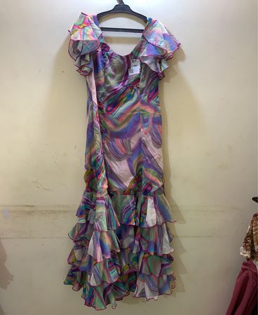 FaithVintage Rüschens Maxi-Kleid