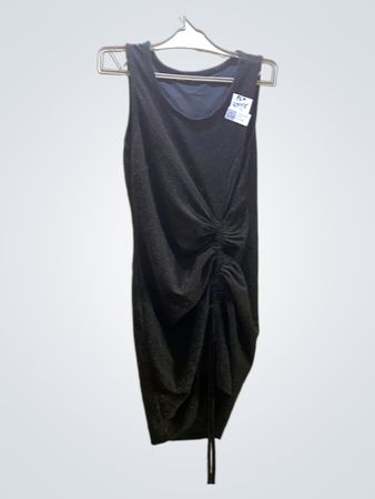 FaithVintage Schwarzes Rüschensparkle Kleid