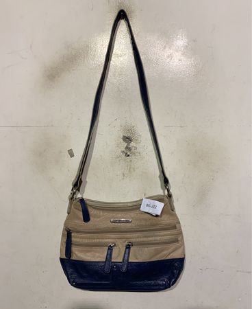 Stone Mountain Beige und Marineblaue Umhängetasche