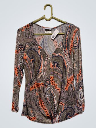 OOGHE DELPHINE Paisley-Print Langarmtop
