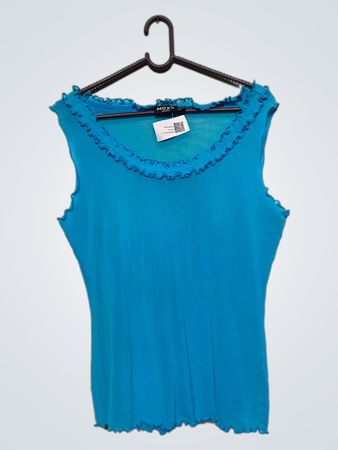 MGXX Damen Blau Rüschenshirt