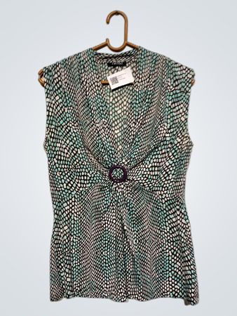 Olsen Ärmellose Bluse mit lila Ringdetails