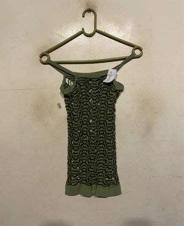 Grünes Mesh-Top