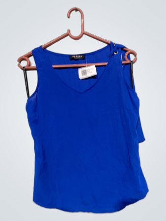Morgan Blue Ärmelloses V-Ausschnitt-Top