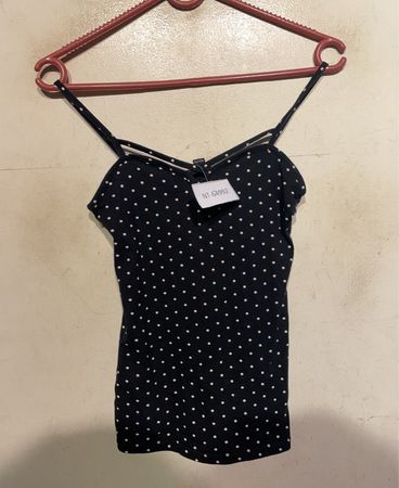 TALLY WEIJL XXS Schwarzes Pünktchen-Cami