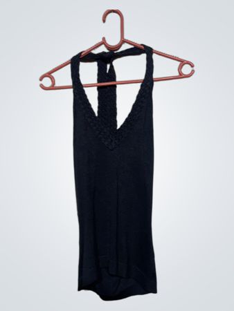 Schwarzes Halter-Top