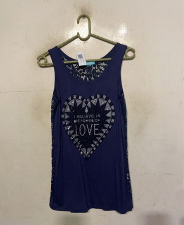 Foresta Bella "I Believe In The Power Of Love" Herz-verziertes Tanktop