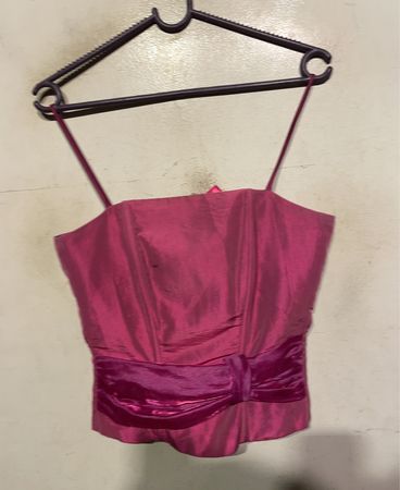 Ikus Pink Corsage-Top mit Schleifen-Detail