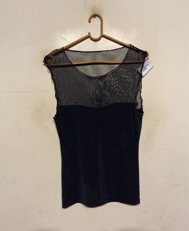 Schwarzes Netz Overlay Top