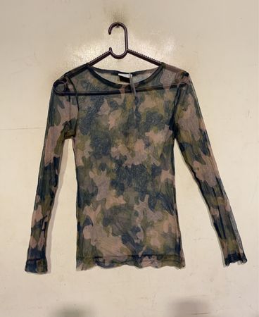 Vila Camouflage Mesh Langarmoberteil