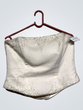Helles Rosen-Corsett-Top mit Perlen