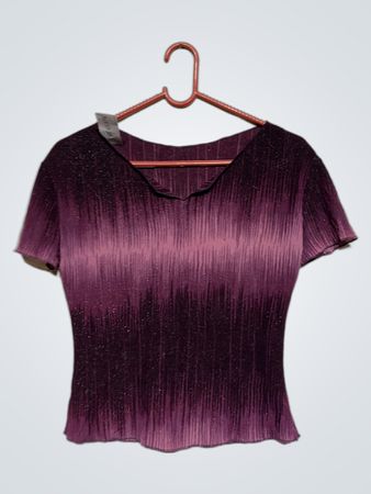 Lila Ombre Glitzer-Top