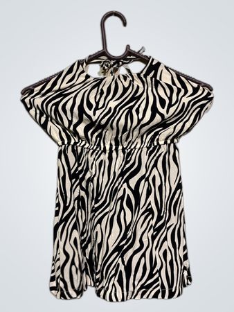 Zebra-Print Trägerkleid