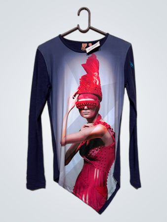 MILLIONX Langarm-Graphic-T-Shirt
