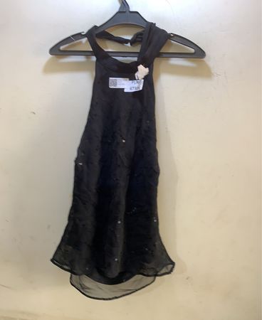 FaithVintage Schwarzes Pailletten-Halterkleid