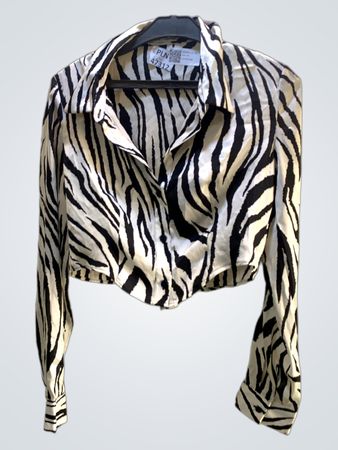 Zebra-Print Hemd mit Knöpfen