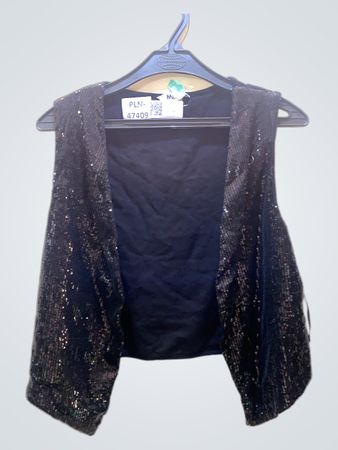 M&Co Schwarze Paillettenweste