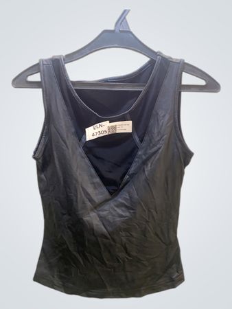 FaithVintage PLN-47305 Schwarzes ärmelloses Top
